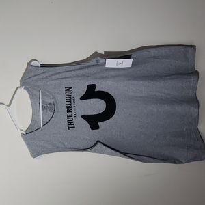 T shirt tank top true religion grey L